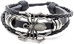 Leather Charm Bracelet For MensCharm Bangle Jewelry For WomensMens Rope Leather Wristband BangleMen's Bracelet Bangle Jewelry With Leather