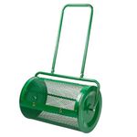 KCT 27" Inch Garden Lawn Compost Roller Spreader Top Dressing, 76L Peat Moss, Topsoil, Fertiliser Spread