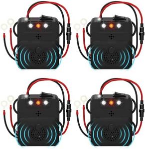 Under Hood Rodent Repeller, Professional Mouse Repellent, Ultrasonic 12V Car Pest Repeller Squirrels, Pack Rat Deterrent for Cars Trucks RV Engine Bay Warehouse Attic with Evictor Strobe Light 4 Pack