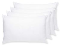 Rayyan Linen 4 Pack Pillow Cases 100% Egyptian Cotton 200 Thread Counts 50 x 75 cm (White)
