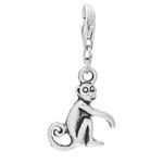 "Silly Monkey" Clip On For Bracelet Charm Pendant for European Charm Jewelry w/Lobster Clasp