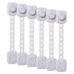 Dreambaby Twist 'N Lock Multipurpose Latch - Child Safety Locks - White - 6 Pack - Model G1435