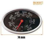 Hisencn BBQ Smoke Grill Thermometer Gauge Temp Barbecue Camp Camping Cook Indoor Outdoor Oval-Shape Meat Thermometer