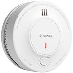 X-Sense Smoke Alarm, 10-Year Battery Fire Alarm Smoke Detector with LED Indicator & Silence Button, Conforms to EN14604 Standard, SD2J0AX