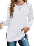 Zeagoo White Tunic Tops For Women Fall 2024 Fashion Trendy Shirt Lightweight Sweaters Dressy Casual