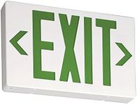 Lithonia Lighting EXG LED EL M6 Contractor Select Green Thermoplastic LED Emergency Exit Sign with Backup Battery