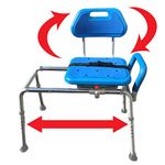 Platinum Health Gateway Premium Sliding Bath Transfer Bench with Swivel Seat-Padded