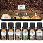 SmartPetLove Coffee Essential Oils Set For Diffuser ,6 X10Ml ,Cakki Fragrance Oils Gift Set With Mocha,Latte,Cappuccino,Hot Chocolate,Vanilla,Blueberry Muffin. For Candle Making