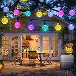 Lezonic Solar Fairy Lights, 12M/39Ft 100LED Solar String Lights, Solar Garden Lights Waterproof 8 Modes Indoor/Outdoor Decorative Lights for Garden Patio Gazebo Yard Wedding Party (Multi-Coloured)