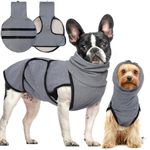 Hjyokuso Dog Anxiety Relief Jackets, Dog Anxiety Coat With Calming Hood, Dog Calming Coat, Dog Calming Vest Shirt With Ear Cover, Dog Jumper For Small Dogs, Dog Anxiety Vest For Fireworks, Thunder