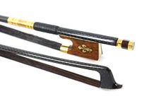 Yinfente 4/4 Violin Bow Braided Carbon Fiber Violin Bows Snakewood Frog Professional Bows for Violin Strong, Stiff & Well Balanced, Made with Mongolian Horse Hair Blak Bow Hair pernambuco Level