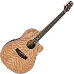 Deluxe Roundback Electro Acoustic Guitar by Gear4music, Natural