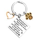 Pinenuts Pet Memorial Keychain, Dog Memorial Gifts Loss of Pet Keychain with Paws, Cat Sympathy Keyring Dog Remembrance Keychain Pet Bereavement Gifts with Box