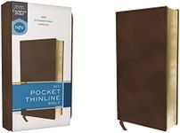 NIV Pocket Thinline Bible, Red Letter, Comfort Print [Brown]