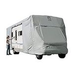 Classic Accessories Over Drive PermaPRO Class C RV Cover, Fits 23' - 26' RVs, Air Vents, Water-Repellant Top Panel, Durable, Breathable, Resists Tears and Rips, Integrated Straps and Buckles, Grey
