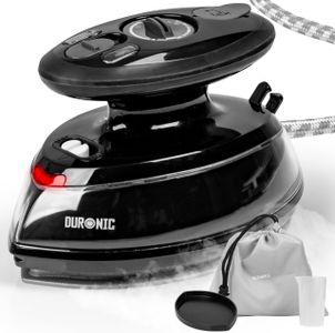 Duronic Travel Iron 400W – Compact Portable Steam Iron, Black