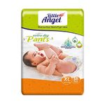 Little Angel Extra Dry Baby Pants Diaper, Extra Large (XL) Size, 56 Count, Super Absorbent Core Up to 12 Hrs. Protection, Soft Elastic Waist Grip & Wetness Indicator, Pack of 1, Over 12kg