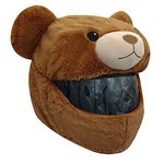 Helmet Cover for Motorcycle Helmet, Fun Design and Gifts (Cover Only. Helmet Not Included) Comprehensive Warmth (Brown)