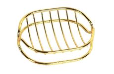 Gracious Mart - Gold Stainless Steel Bar Soap Dish, Rust Proof Soap Sponge Holder, Self Draining Soap Dishes for Shower, Tub, Kitchen Sink and Bath - [Gold | Pack of 1]