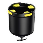 Multi-Functional Kayak Cup Holder with Rubber Tab, Kayak Water Bottle Holder Drink Holder, Phone Holder, Lures Storage, Kayak Track Mount Install, Kayak Accessories for Fishing (Yellow)