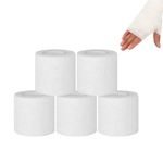 5Pcs Self Adhesive Bandage Wrap, 2In x 14.8Ft First Aid Wrap Waterproof, Non-Woven Elastic Bandage for Sports Supply, Fitness Enthusiasts, Ankle Sprains, Swelling and Wrist（White）