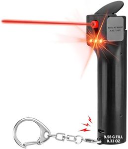 3-in-1 Personal Safety Alarm with Pepper Spray Function for Women Self Defence, Defense Keychain, Gel Canister Refillable, Extra Loud Siren, Strobe Lights, Travel Emergency Safe Protection Key Chain