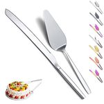 Evanda Wedding Cake Knife and Server Set, Cake Cutte Pie Server for Everyday, Wedding and Birthdays, Dishwasher Safe