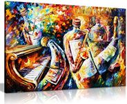 Bottle Jazz by Leonid Afremov Canva