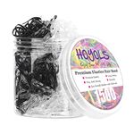 HOYOLS Clear & Black Elastic Hair Ties Rubber Bands Soft Ponytail Holder Mini Plastics Polyband for Women Girls 1500 Pcs Assorted Color Accessories (Clear & Black)