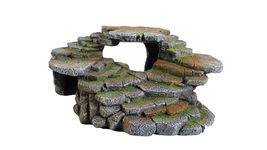 PENN-PLAX Reptology Shale Scape Step Ledge & Cave Hideout – Decorative Resin for Aquariums & Terrariums – Great for Reptiles, Amphibians, and Fish – Large