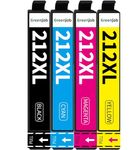 Greenjob 212XL Remanufactured Ink Cartridges Replacement for Epson 212 Ink Cartridges 212 XL T212XL T212 to use with Expression XP-4100 XP-4105 Workforce WF-2830 WF-2850 Printer (4 Pack)