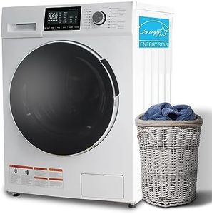 Washer Dryer Combo for RV Ventless, 2.7 cu.ft 120V Portable Washing Machine And Dryer All In One, 24"W Compact for Apartment Home Dorm Camper Front Load Stackable Small Clothes Washer With 16 Circles