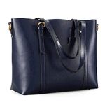 Kattee Women Genuine Leather Tote Crossbody Shoulder Bag Handbag Purse