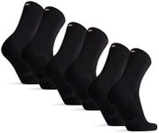 DANISH ENDURANCE 3 Pack Bamboo Viscose Dress Socks, Premium Soft, Breathable, for Men & Women, Black, Medium