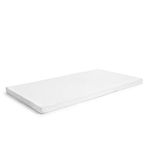 Milliard 2-Inch Ventilated Memory Foam Crib/Toddler Bed Mattress Topper with Removable Waterproof 65-Percent Cotton Non-Slip Cover - 51.5" x 27" x 2"