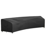 iBirdie Outdoor Sectional Cover for 190''Back 128" Front Curved Shaped Patio Sofa Waterproof Weatherproof 600D Heavy Duty Garden Furniture Cover Outside Sectional Couch Cover