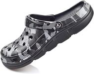 PIMIO Men’s and Women’s Camo Clogs, Gardening Shoes Casual Sandals Summer Slippers
