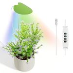 Diivoo Plant Grow Light, LED Growing Light Full Spectrum for Indoor Plants, Height Adjustable Growing Lamp with Auto On/Off Timer 4/8/12/18H, 10 Dimmable Brightness, Idea for Potted Flowers, Plants