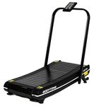 Folding Curved Treadmill, Apps connectivity, without Motor and LCD Display - Zero Consumption Treadmill. Self-generated energy. Unlimited Speed - Bodytone ZROTH