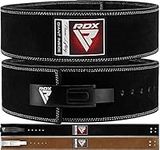 RDX Powerlifting Belt for Weight Lifting - Approved By IPL and USPA - Lever Buckle Gym Training Leather Belt 10mm Thick 4 inches Lumbar Back Support - Great for Strongman, Bodybuilding, Deadlifts & Squat