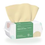 PoeticEHome Bamboo Dry Baby Wipes - 100pcs Ultra Soft Facial Tissue Clean Towels for Sensitive Skin, Unscented & Unbleached Disposable Wash Cloths