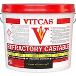 VITCAS 25Kg Refractory Castable Grade 1700 C – Castable Cement Refractory Concrete - Furnace Cement- Protective Refractory Concrete