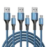 Micro USB Cable, 3Pack 6.6ft Android Charger Cable, Nylon Braided Micro USB Fast Charger Cord for PS4, Samsung Galaxy S7 S6, Note, LG, Nexus, Nokia, Xbox One Controlle and More