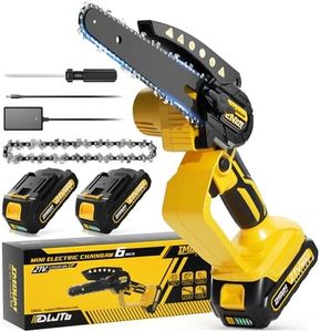 Mini Chainsaw Electric Chain Saw 6 Inch Cordless Battery Powered, With 2 Batteries, Compatible w/IMOUMLIVE Pole, Hand Held, Small, Portable and Easy for Tree Trimming Branch Pruning Wood Cutting