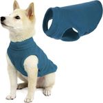 Gooby - Stretch Fleece Vest, Pullover Fleece Vest Jacket Sweater for Dogs, Steel Blue, Medium