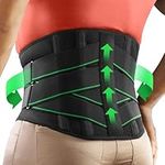 FREETOO Ergonomic Back Support Belt for Men Women Lower Back Pain with 7 Metal Stays, Comfy Back Brace with 3D Soft Pad for Sciatica,Scoliosis, Breathable Lumbar Support Belt for Daily Work & Activity