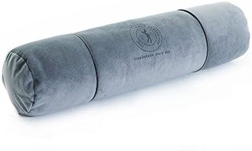 Cervical Round Roll Orthopedic Long Bolster Neck Relax Pillow Cylinder Back Sleeper Bed Sleeping Supports Leg and Lumbar Pain Relief Massage Pillow Washable Pillowcase,Linear Traction Grey 21"×5"