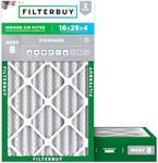 Filterbuy 16x25x4 Air Filter MERV 8