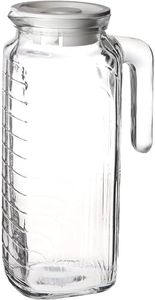 Bormioli Rocco Gelo Jug with White Lid, 41-Ounce