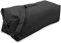 Stansport Top Load Canvas Deluxe Duffel Bag - Black (1221) 36" X 10" X 10"